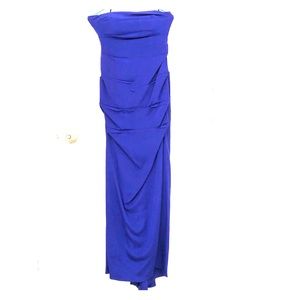 Nicole Miller vibrant strapless floor length gown